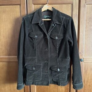 Eddie Bauer Chocolate Brown Corduroy Jacket medium Gilmore Girls
